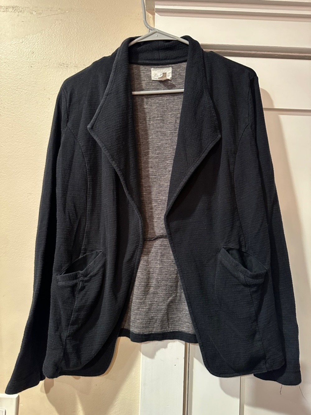 Caslon Black Knit Open Cardigan